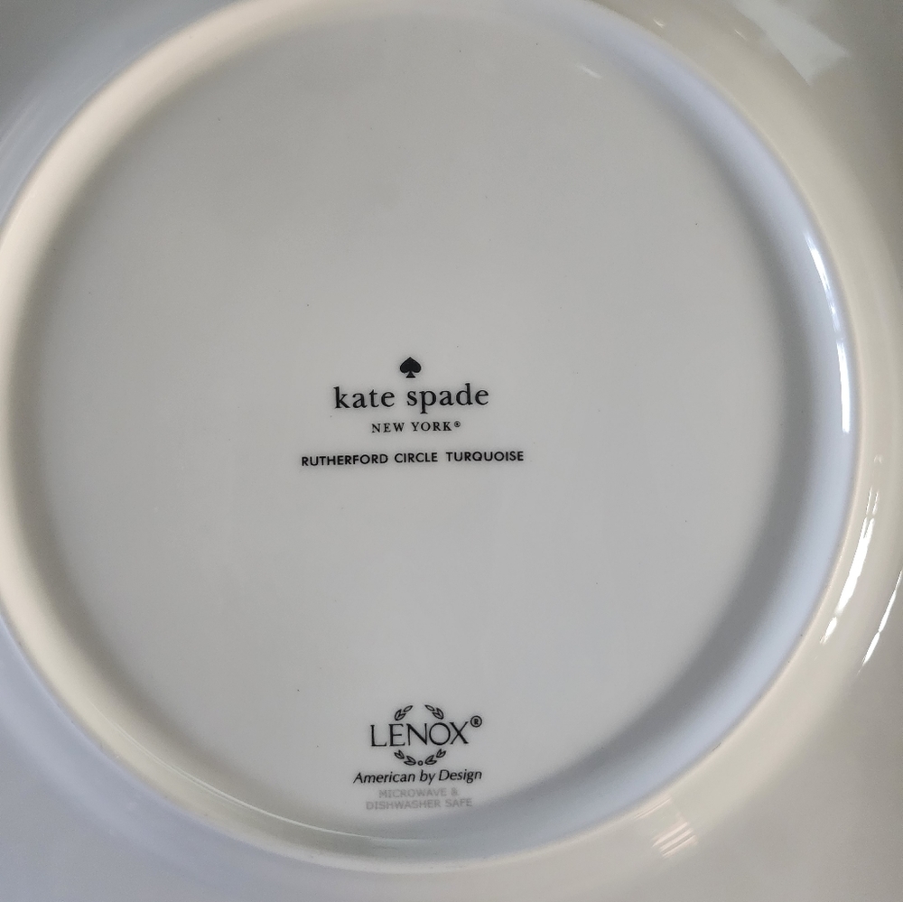 Kate Spade Rutherford Circle Turquoise Plate Set - Picture 2 of 4